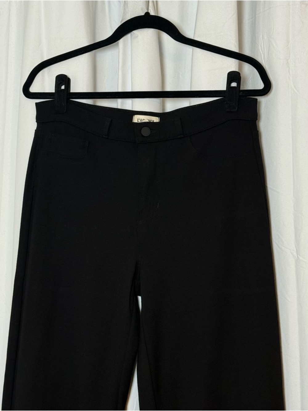 L’Agence Clayton High Rise Wide Leg Ponte Pants Black Size 30 - Picture 4 of 13